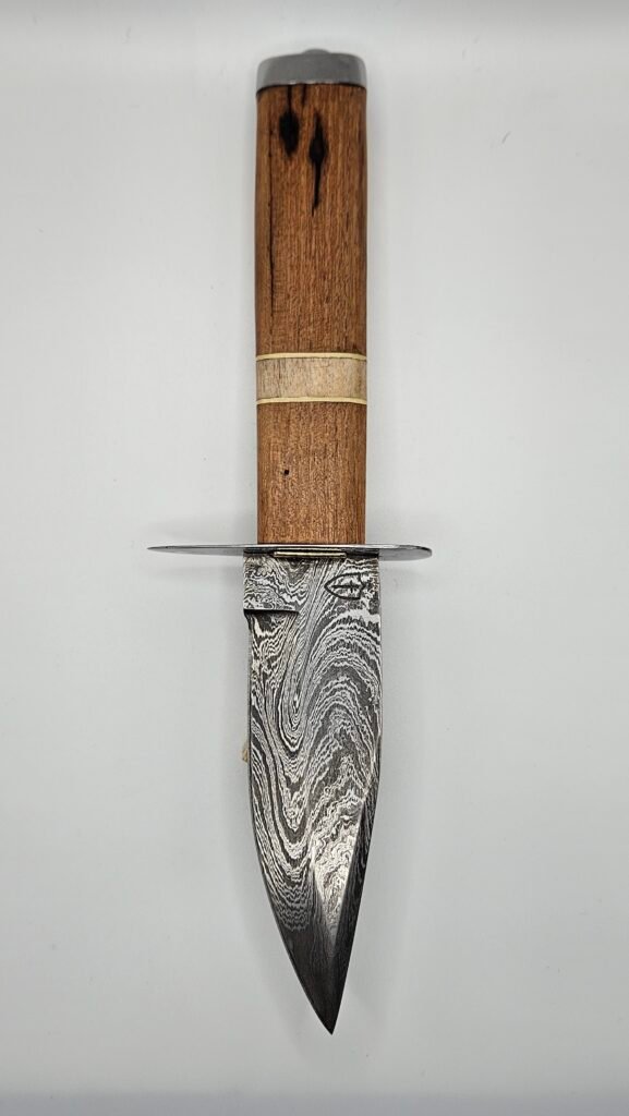 Couteau Bowie lame damassée