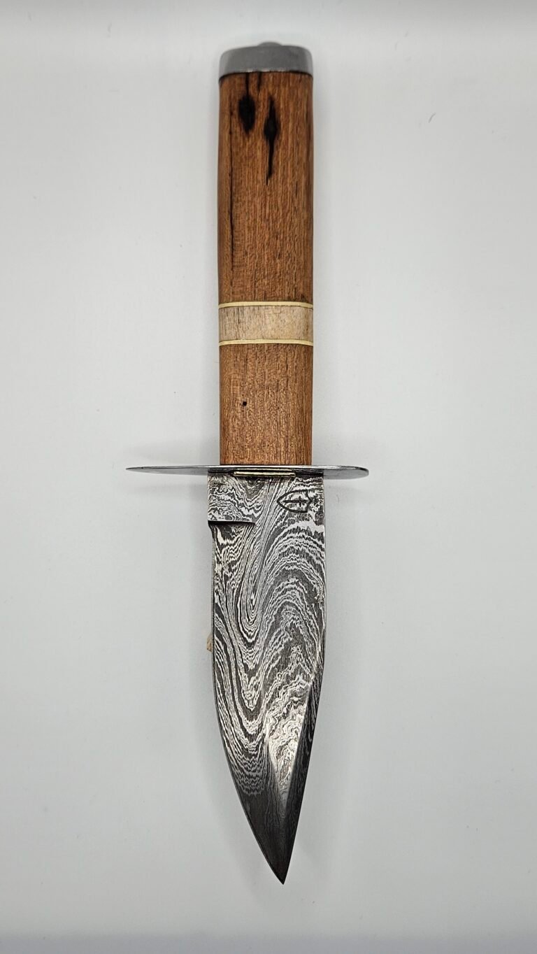 Couteau Bowie lame damassée