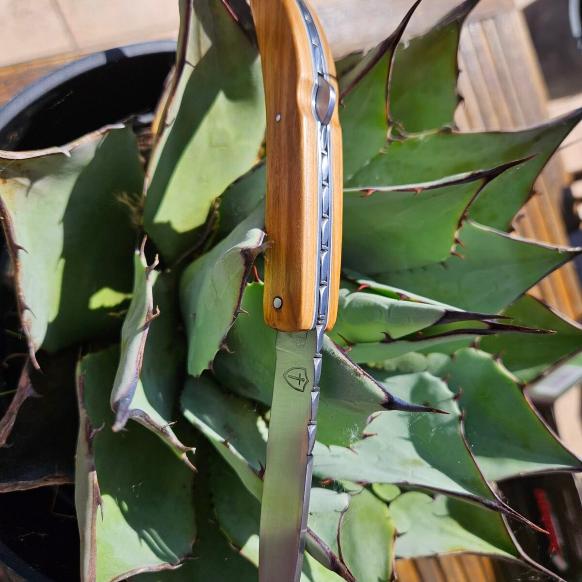 Couteau pliant à pompe